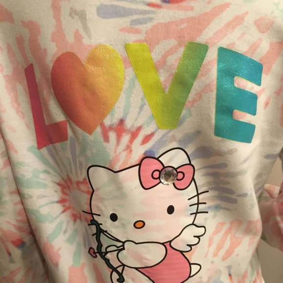 AMAZING adorbale tye dye tracksuit with hello kitty and crystal details! - Picture 8 of 12